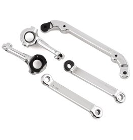 REDCAT RACING RER14523 V2 STEERING ARMS L/R AND V2 TOE LINKS CHROME (1 SET)