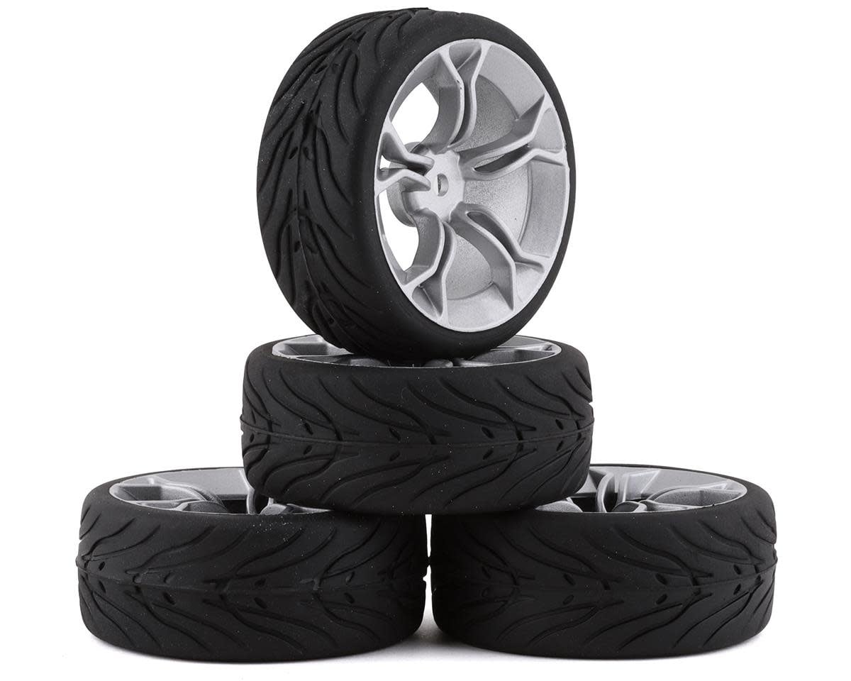 YEA-WL-0104 SPEC T MS WHEEL OFFSET 3 SILVER W/TIRE 4PC FOR TOURING