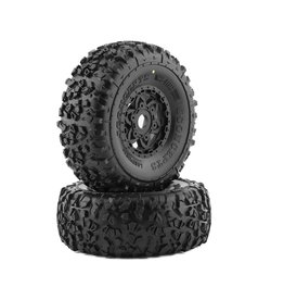 JCONCEPTS JCO4011-30951 LANDMINES TIRES W/TREMOR WHEELS (BLACK) (2) W/17MM HEX (YELLOW): MOJAVE 6S