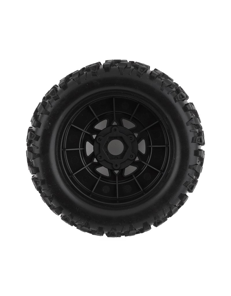 JCONCEPTS JCO4011-30951 LANDMINES TIRES W/TREMOR WHEELS (BLACK) (2) W/17MM HEX (YELLOW): MOJAVE 6S