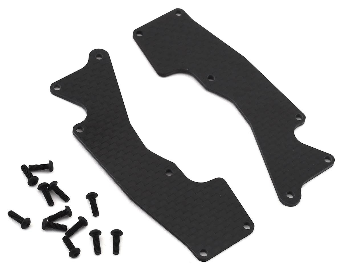 TLR344047 FRONT ARM INSERTS, CARBON: 8XT