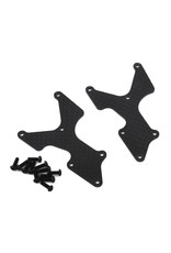 TLR TLR344038 REAR ARM INSERTS, CARBON: 8X