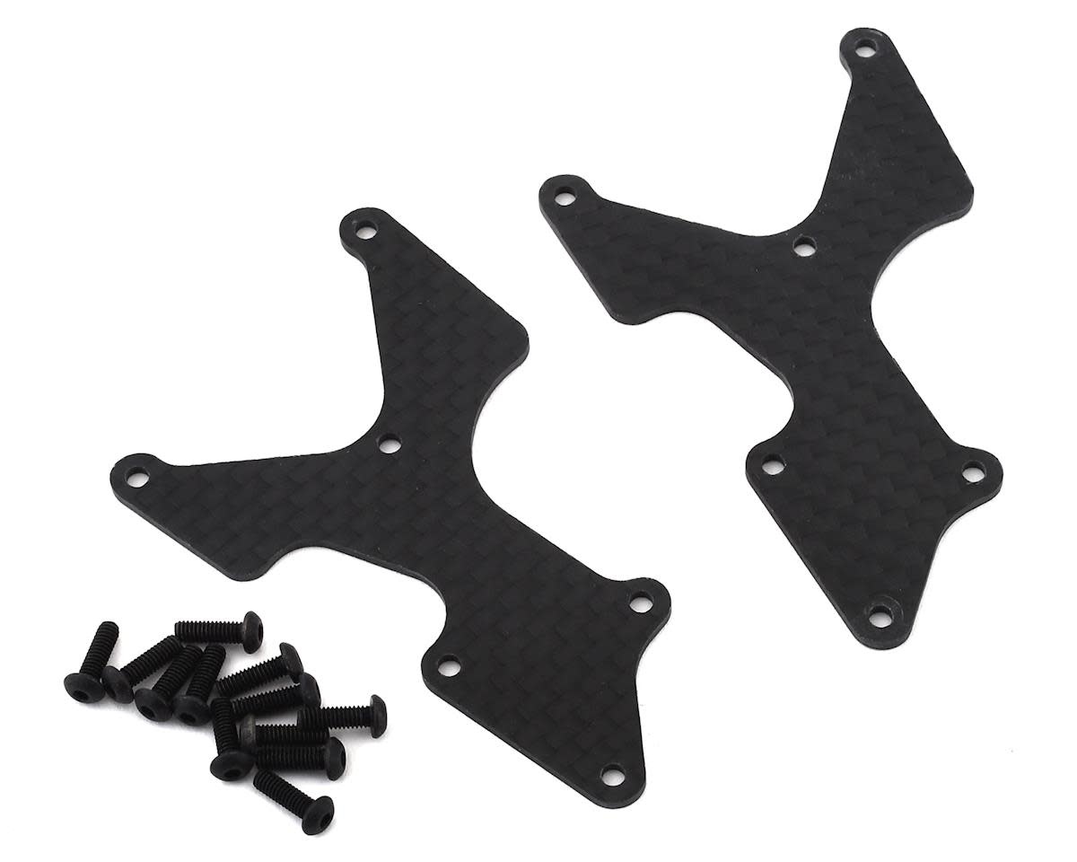 TLR344038 REAR ARM INSERTS, CARBON: 8X