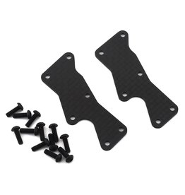 TLR TLR344037 FRONT ARM INSERTS, CARBON: 8X