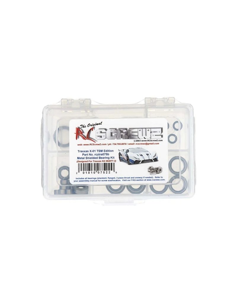 RC SCREWZ RCZTRA075B METAL SHIELDED BEARING KIT FOR XO-1