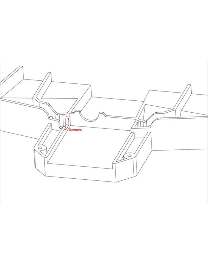 HOT RACING HRAXMX24MO1 ALUMINUM 1/10 SERVO ADAPTER FOR TRAXXAS X-MAXX