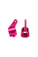 TRAXXAS TRA3636P STEERING BLOCKS, RUSTLER/STAMPEDE/BANDIT (2), 6061-T6 ALUMINUM (PINK-ANODIZED)/ 5X11MM BALL BEARINGS (4)