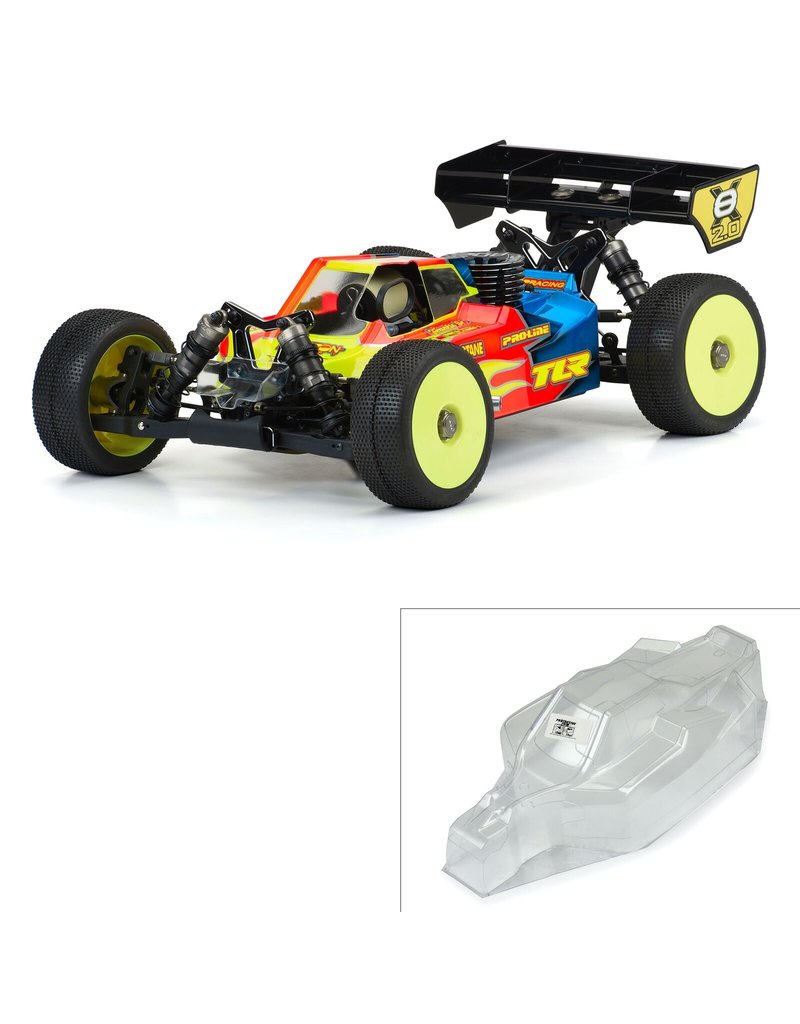 PROLINE RACING PRO360300 AXIS BODY FOR TLR 8IGHT-X/E: CLEAR
