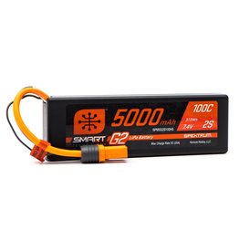 SPEKTRUM SPMX52S100H5 2S LIPO 7.4V 5000MAH 100C SMART G2 BATTERY: IC5