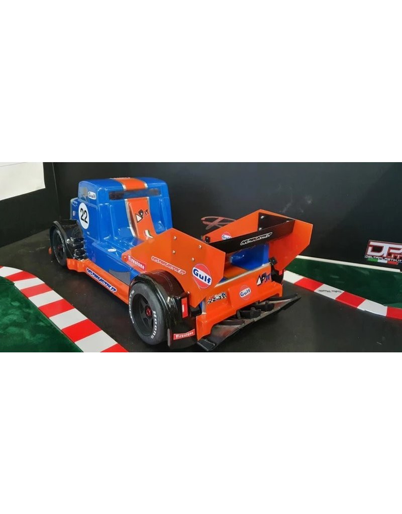 DELTA PLASTIK USA DP8510/2MAXWDM RACE TRUCK 1/7 SCALE BODY W/ MAX SPEED WING: CLEAR