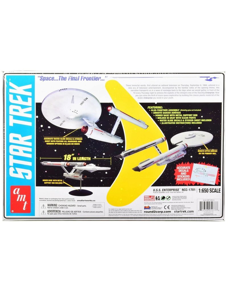 AMT AMT1296 1/650 STAR TREK U.S.S. ENTERPRISE 650 PLASTIC MODEL KIT