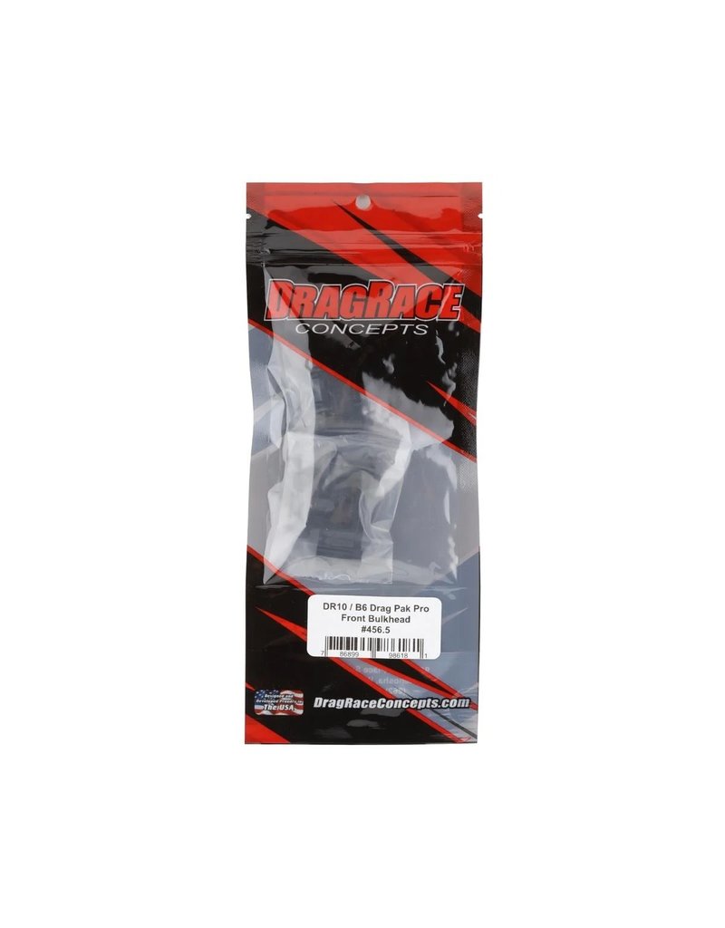 DRAG RACE CONCEPTS DRC-456.5 DR10/B6 DRAG PAK PRO SPEC ALUMINUM FRONT BULKHEAD: BLACK