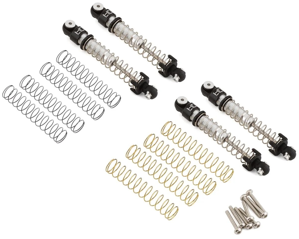 HRASXTF428LTX ALUMINUM THREADED LONG TRAVEL SHOCKS FOR SCX24