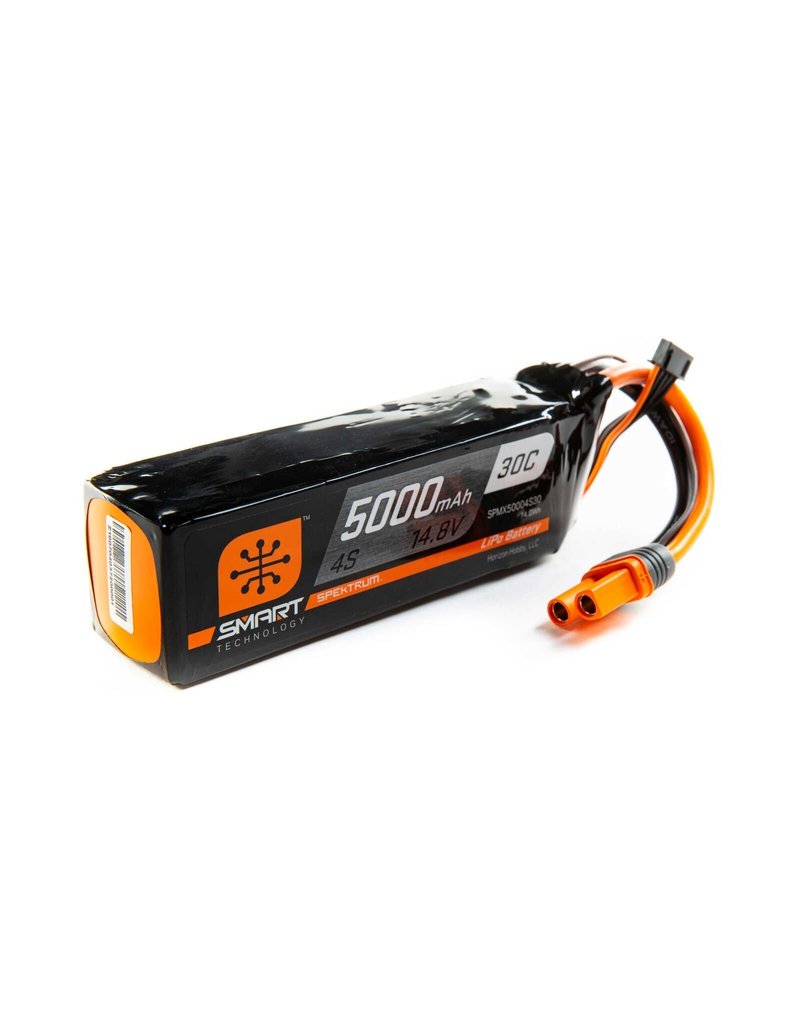 SPEKTRUM SPMX50004S30 4S LIPO 14.8V 5000MAH 30C SMART BATTERY: IC5