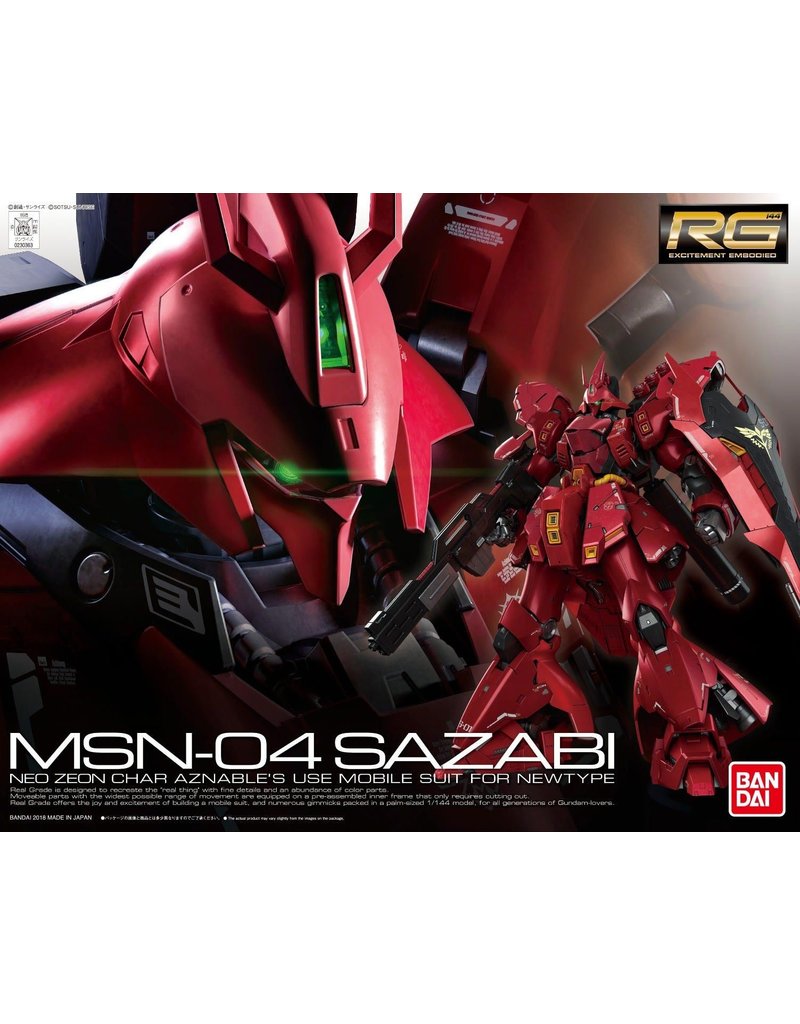 BANDAI BAS2426271 #29 SAZABI "CHAR'S COUNTERATTACK", BANDAI RG