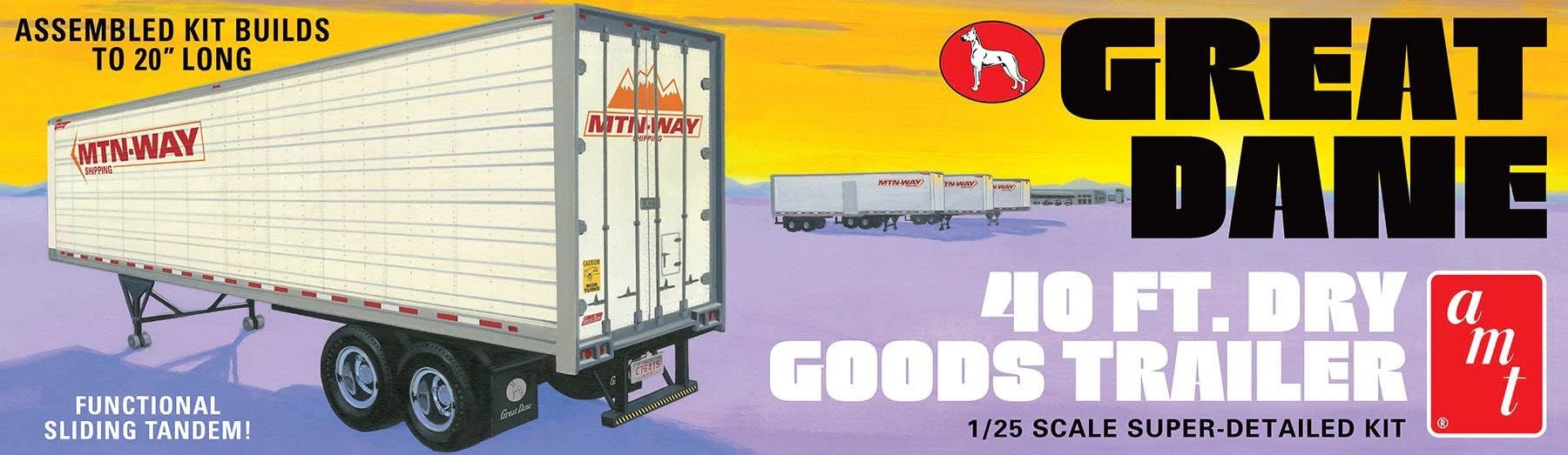 AMT1185 1/25 GREAT DANE DRY GOODS SEMI TRAILER PLASTIC MODEL KIT