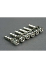 TRAXXAS TRA5142 SCREWS, 3X15MM CAP-HEAD MACHINE (HEX DRIVE) (WITH SPLIT AND FLAT WASHERS) (6)