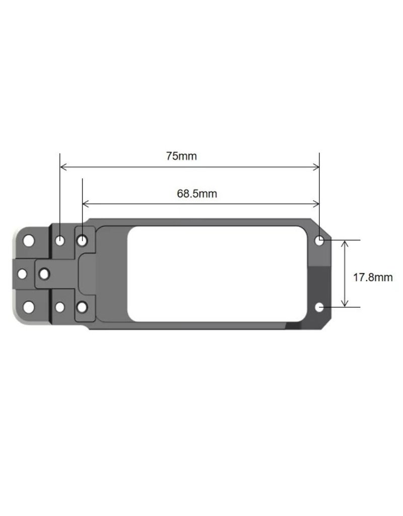 TREAL TRLX0033X3TO1 SCX6 SERVO MOUNT BLACK