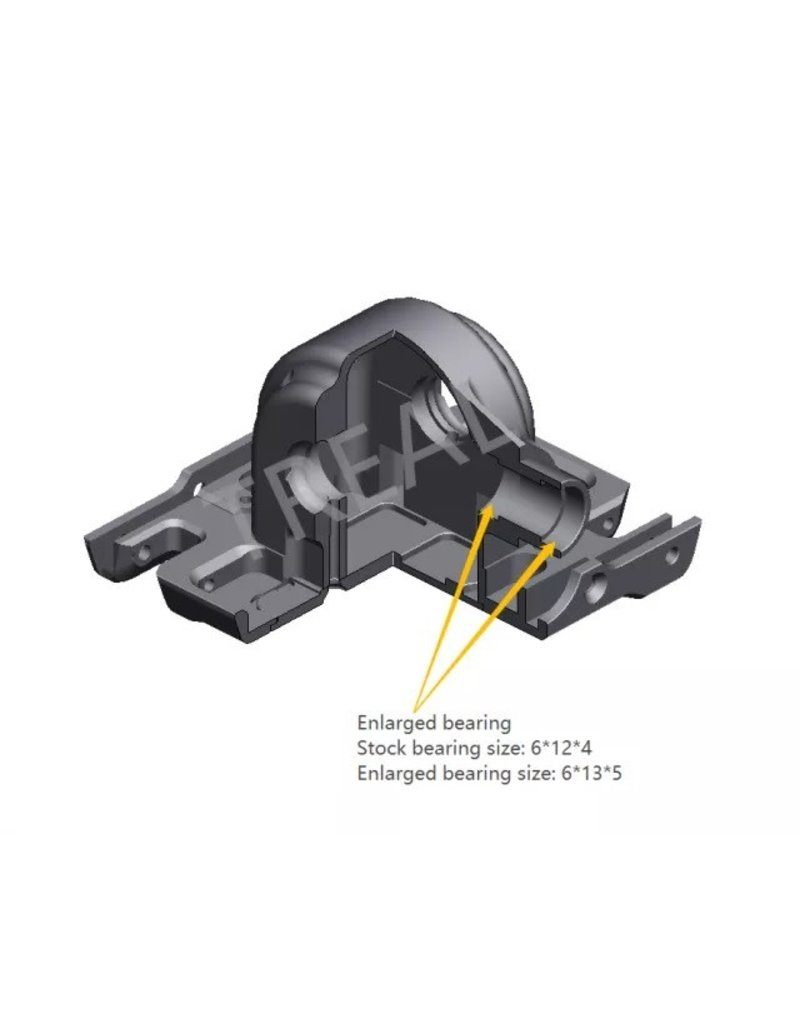 TREAL TRLX002V2X5B7 GEARBOX HOUSING SET WITH COVERS FOR LMT BLACK