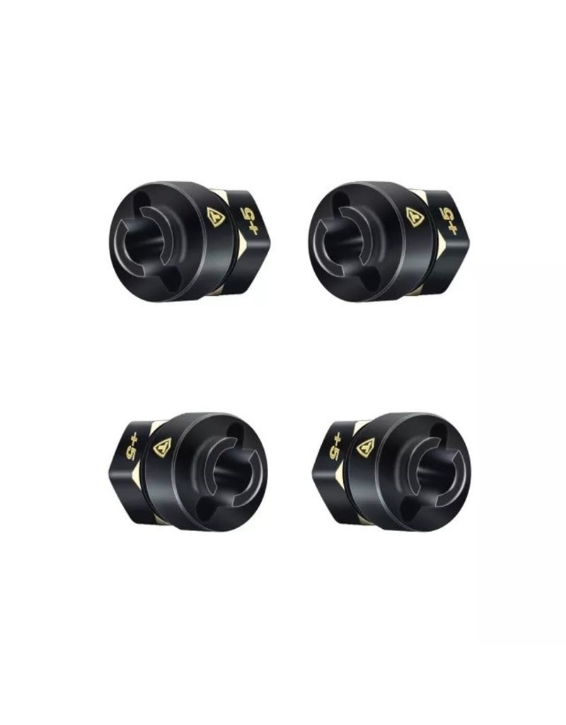 TREAL TRLX002XW30OR BRASS EXTENDED HEX HUB WHEEL SPACER 2.4G +5MM FOR SCX24 BLACK