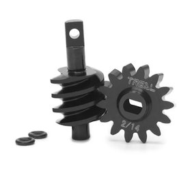 TREAL TRLX002Q4CPRF SCX24 STEEL GEARS 2T/14T OVERDRIVE