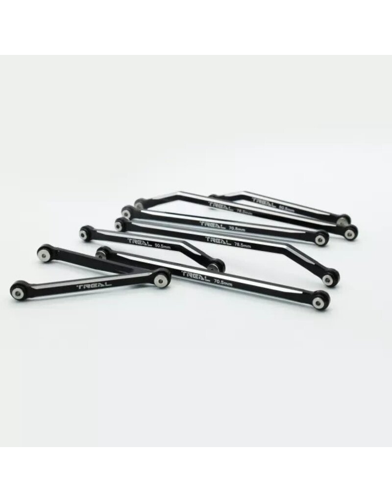TREAL TRLX003724HRL HIGH CLEARENCE LINK SET SCX24 GLADIATOR: BLACK