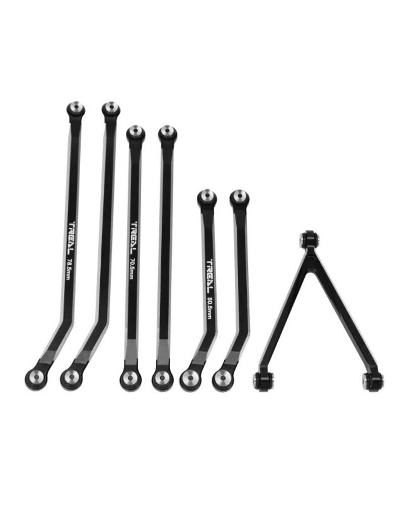 TREAL TRLX003724HRL HIGH CLEARENCE LINK SET SCX24 GLADIATOR: BLACK