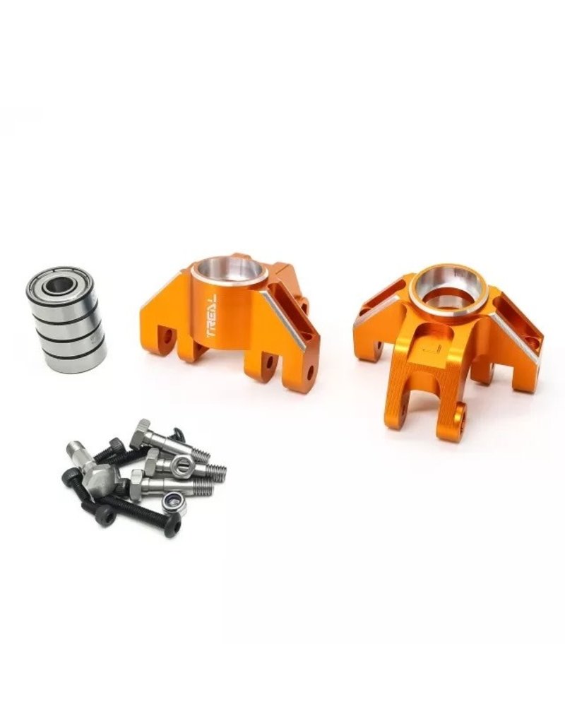 TREAL TRLX003FCJPXT ALUMINUM 7075 FRONT STEERING KNUCKELS FOR LMT ORANGE