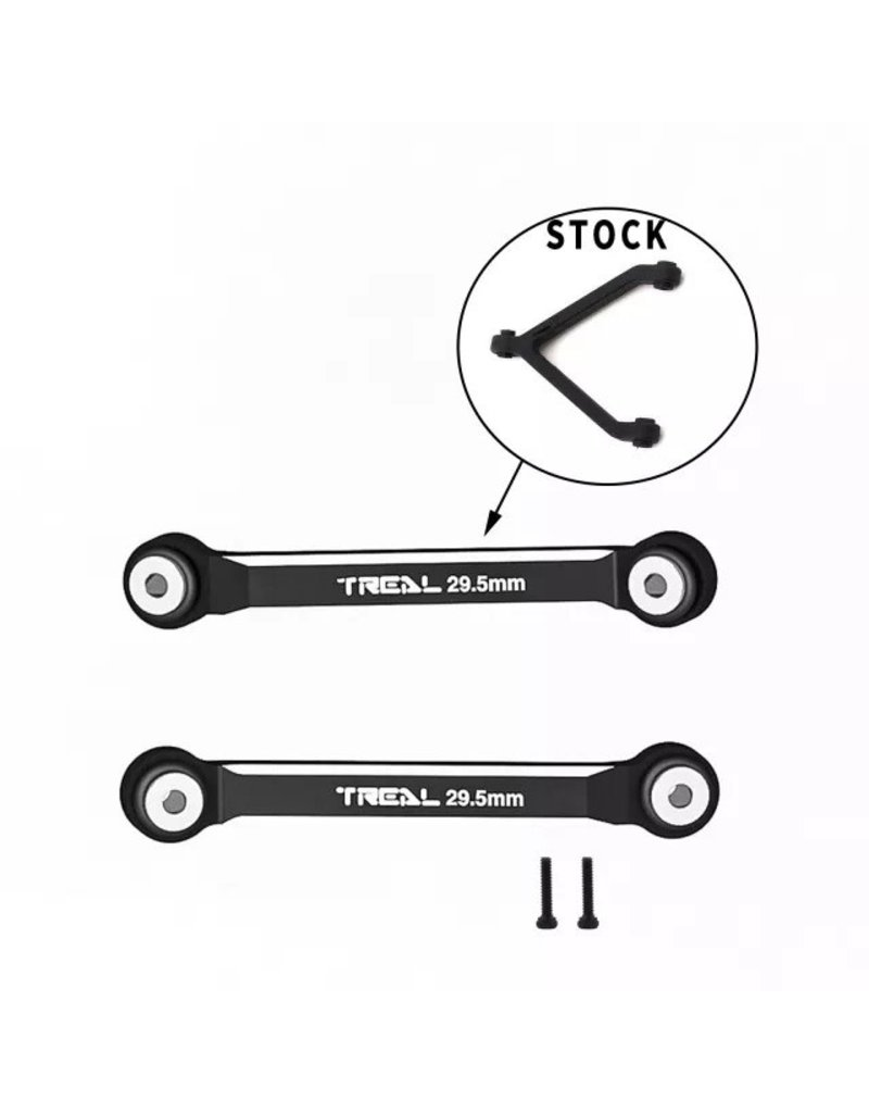 TREAL TRLX003AJFLNZ UPPER LINKSET 29.5MM FOR SCX24 DEADBOLT BETTY BLACK