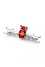 TREAL TRLX002KLZUL7 SCX24 FRONT AXLE HOUSING ALUMINUM SILVER/RED