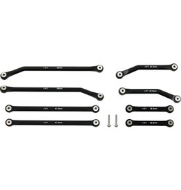 HOT RACING HRASXTF133HFA01 ALUMINUM HIGH CLEARENCE 4 LINK SET FOR 5.25 133.5MM SCX24