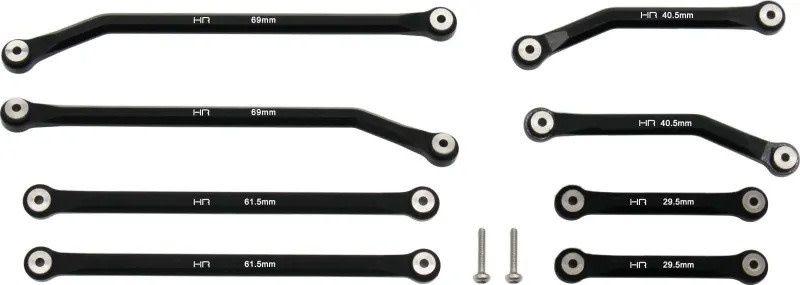 HRASXTF133HFA01 ALUMINUM HIGH CLEARENCE 4 LINK SET FOR AXIAL SCX24 133.5MM