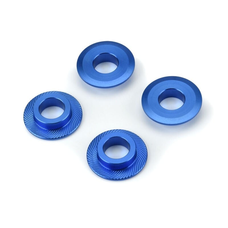 PRO637900 1/5 ALUMINUM WHEEL ADAPTER WASHER FOR TRAXXAS X-MAXX: BLUE (4)