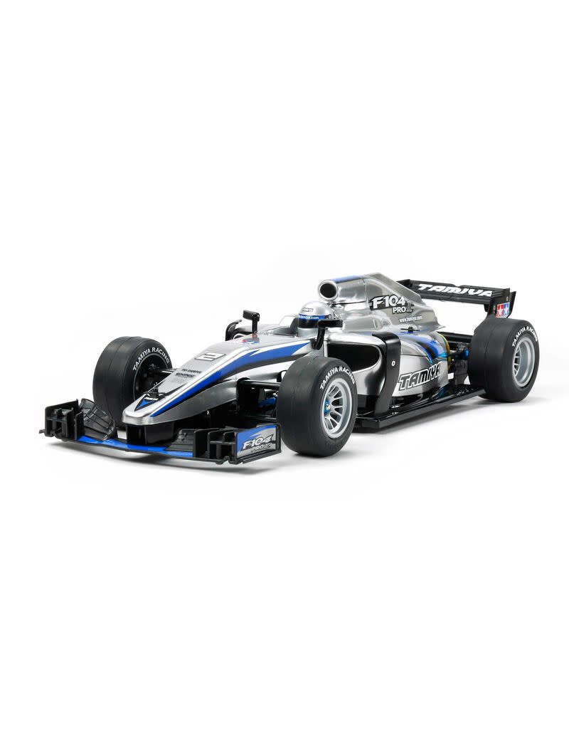 TAMIYA TAM58652 F104 PRO II 1/10 COMPETITION F1 CHASSIS KIT W/ BODY: CLEAR
