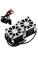 POWER HOBBY PHBPHF116SILVER TWISTER TWIN DUAL 40MM FANS