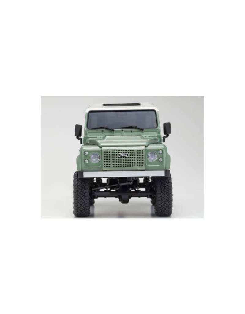 KYOSHO KYO32527GR MINI-Z 4X4 READYSET LAND ROVER DEFENDER 90: GRASMERE GREEN / ALASKA WHITE
