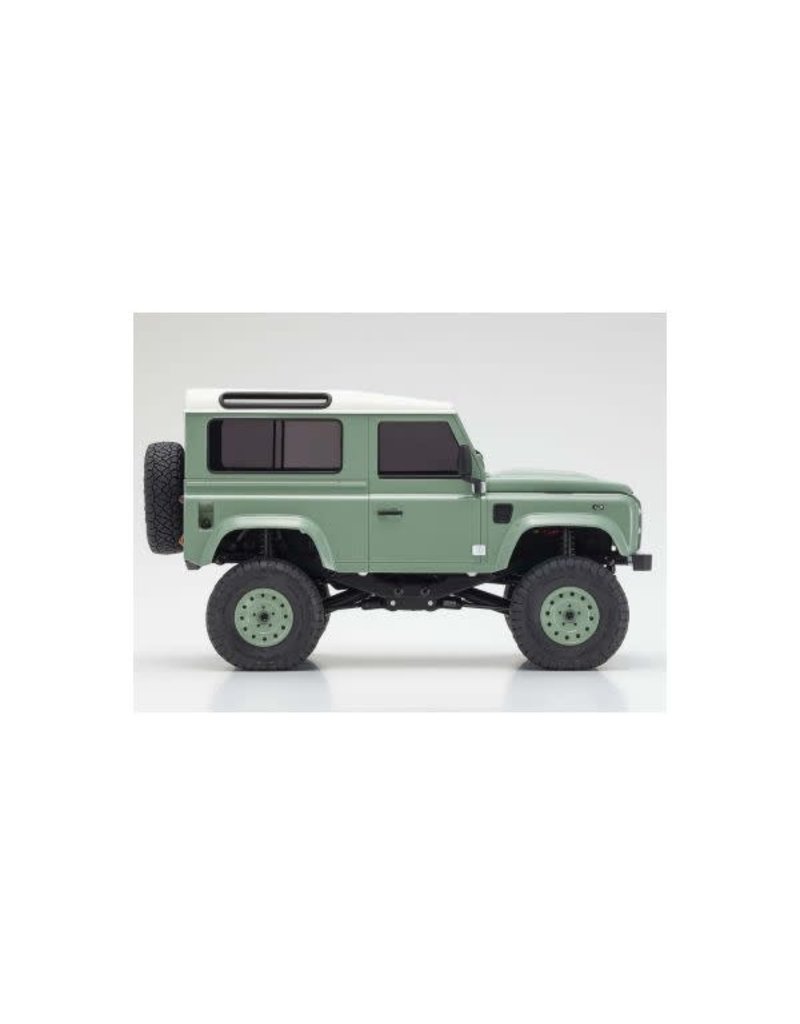 KYOSHO KYO32527GR MINI-Z 4X4 READYSET LAND ROVER DEFENDER 90: GRASMERE GREEN / ALASKA WHITE