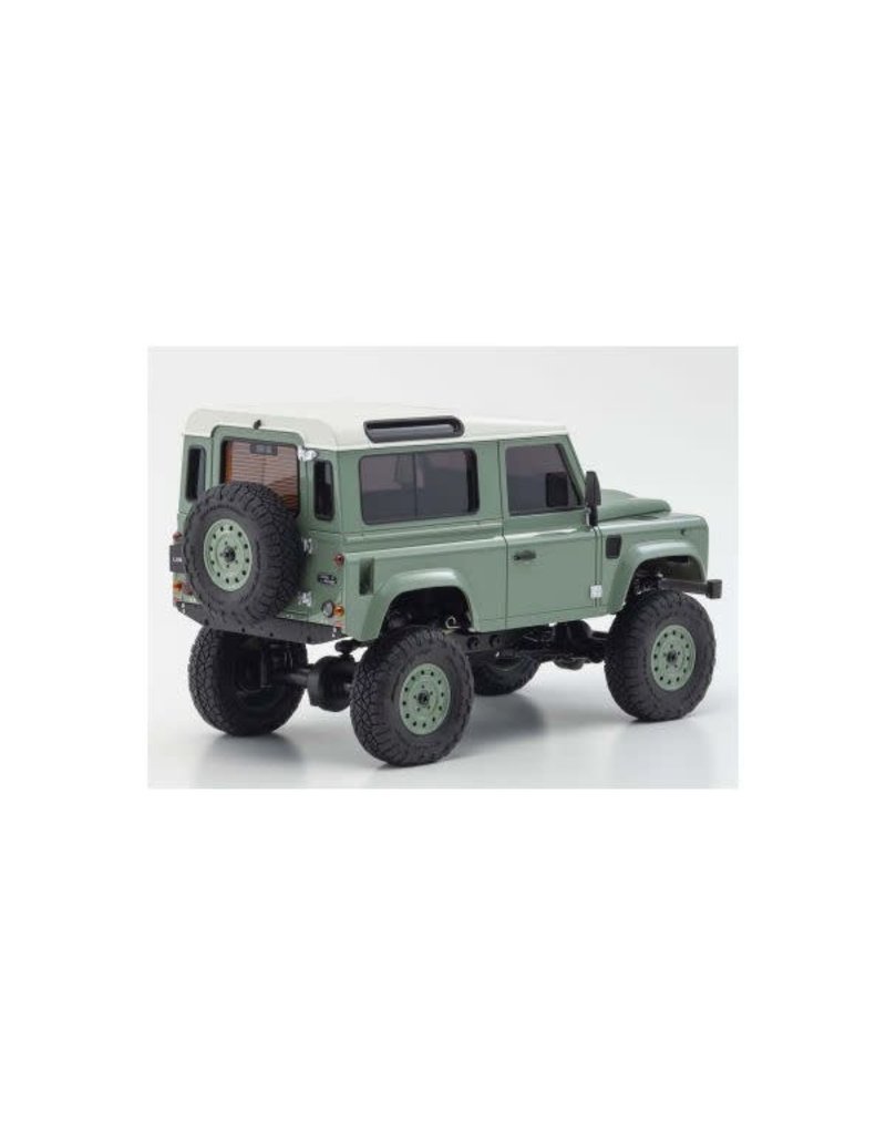 KYOSHO KYO32527GR MINI-Z 4X4 READYSET LAND ROVER DEFENDER 90: GRASMERE GREEN / ALASKA WHITE