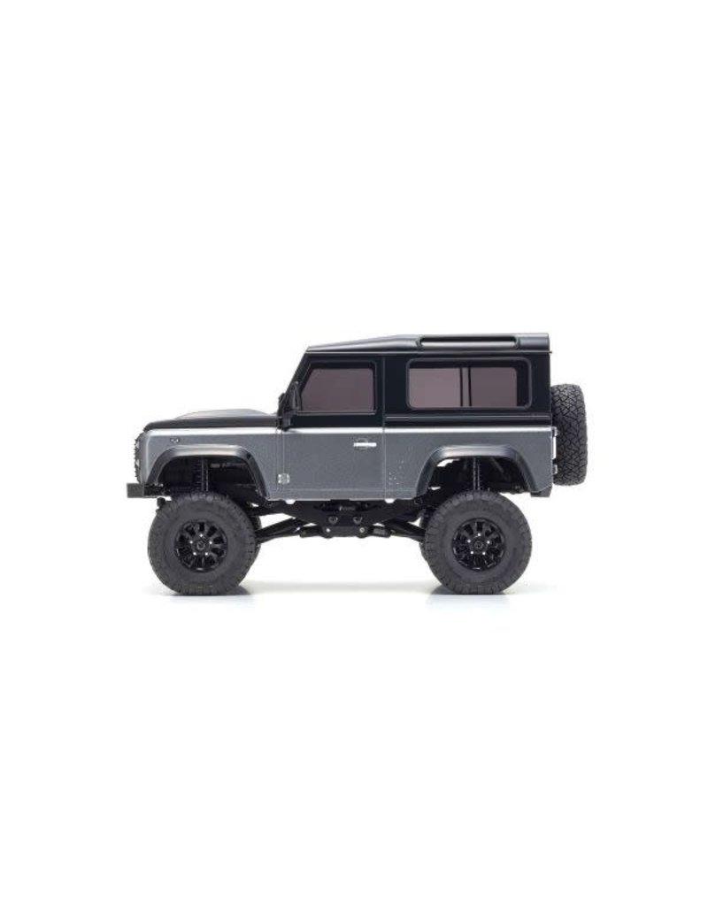 KYOSHO KYO32526GM MINI-Z 4X4 READYSET LAND ROVER DEFENDER 90 AUTOBIOGRAPHY: CORRIS GRAY / SANTORINI BLACK