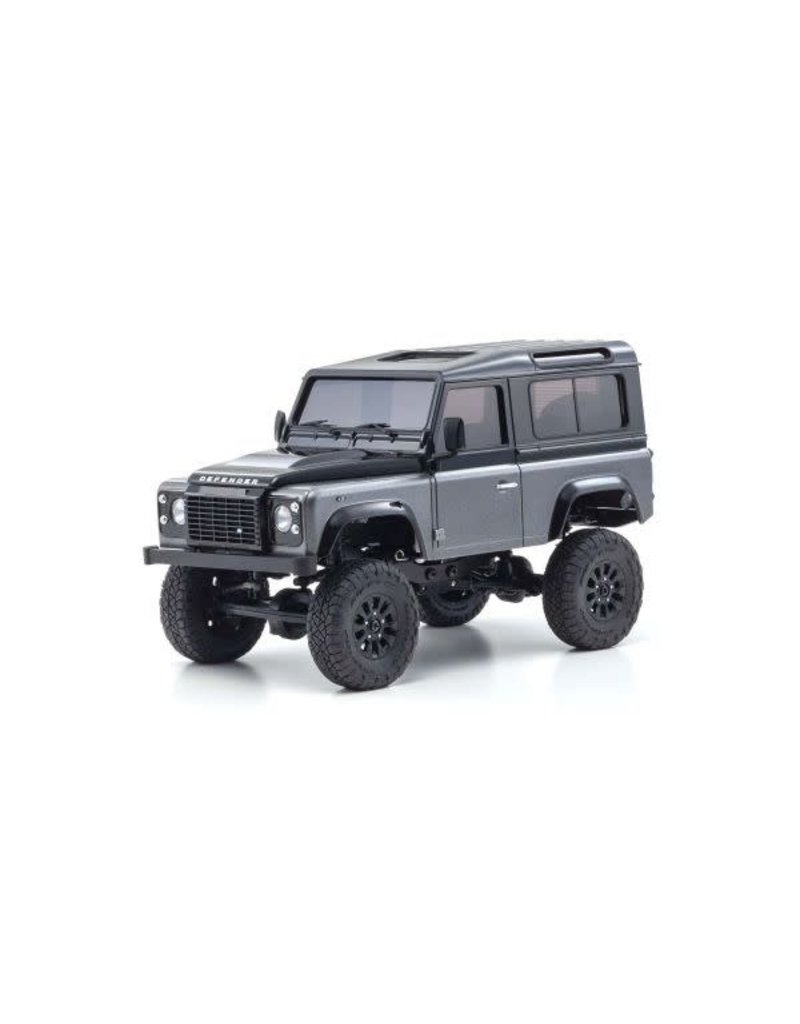KYOSHO KYO32526GM MINI-Z 4X4 READYSET LAND ROVER DEFENDER 90 AUTOBIOGRAPHY: CORRIS GRAY / SANTORINI BLACK