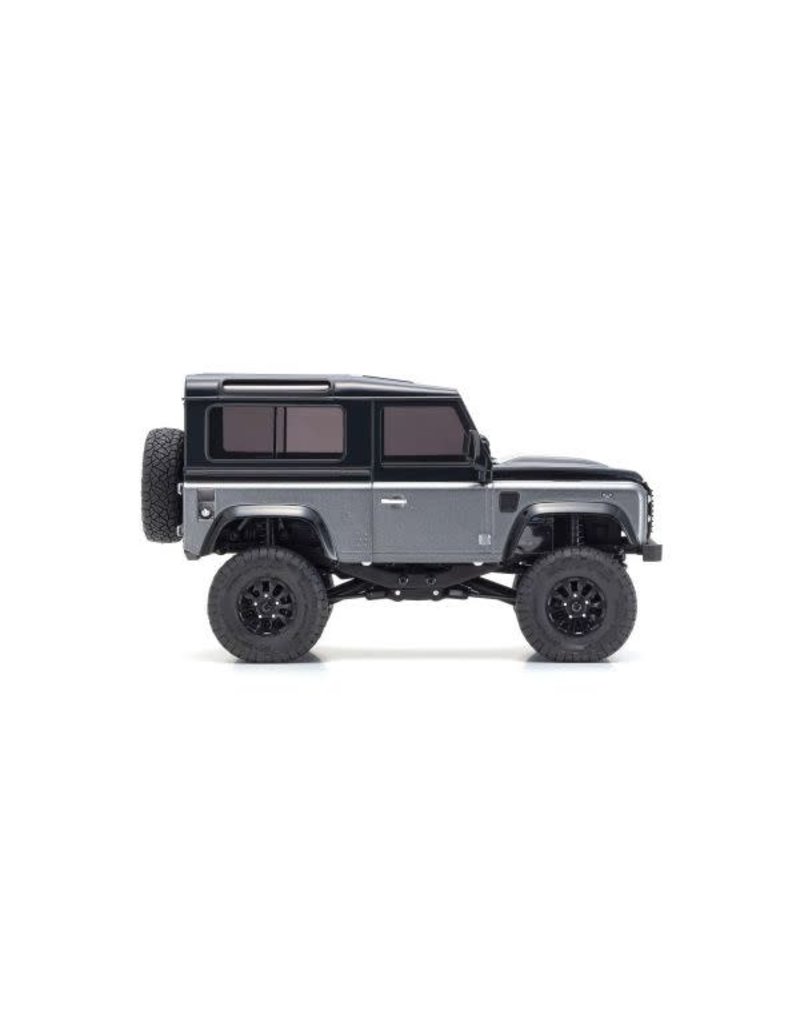 KYOSHO KYO32526GM MINI-Z 4X4 READYSET LAND ROVER DEFENDER 90 AUTOBIOGRAPHY: CORRIS GRAY / SANTORINI BLACK