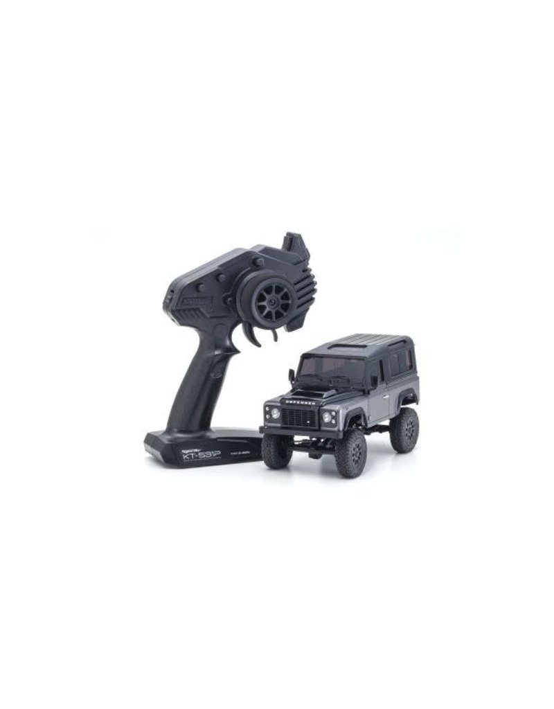 KYOSHO KYO32526GM MINI-Z 4X4 READYSET LAND ROVER DEFENDER 90 AUTOBIOGRAPHY: CORRIS GRAY / SANTORINI BLACK