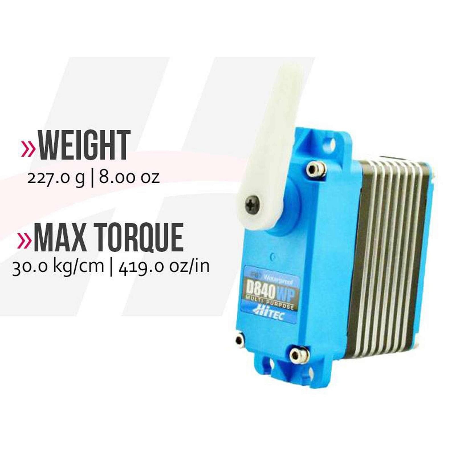 HRC36840 32 BIT MULTIPURPOSE WP STEEL GEAR SERVO D840WP