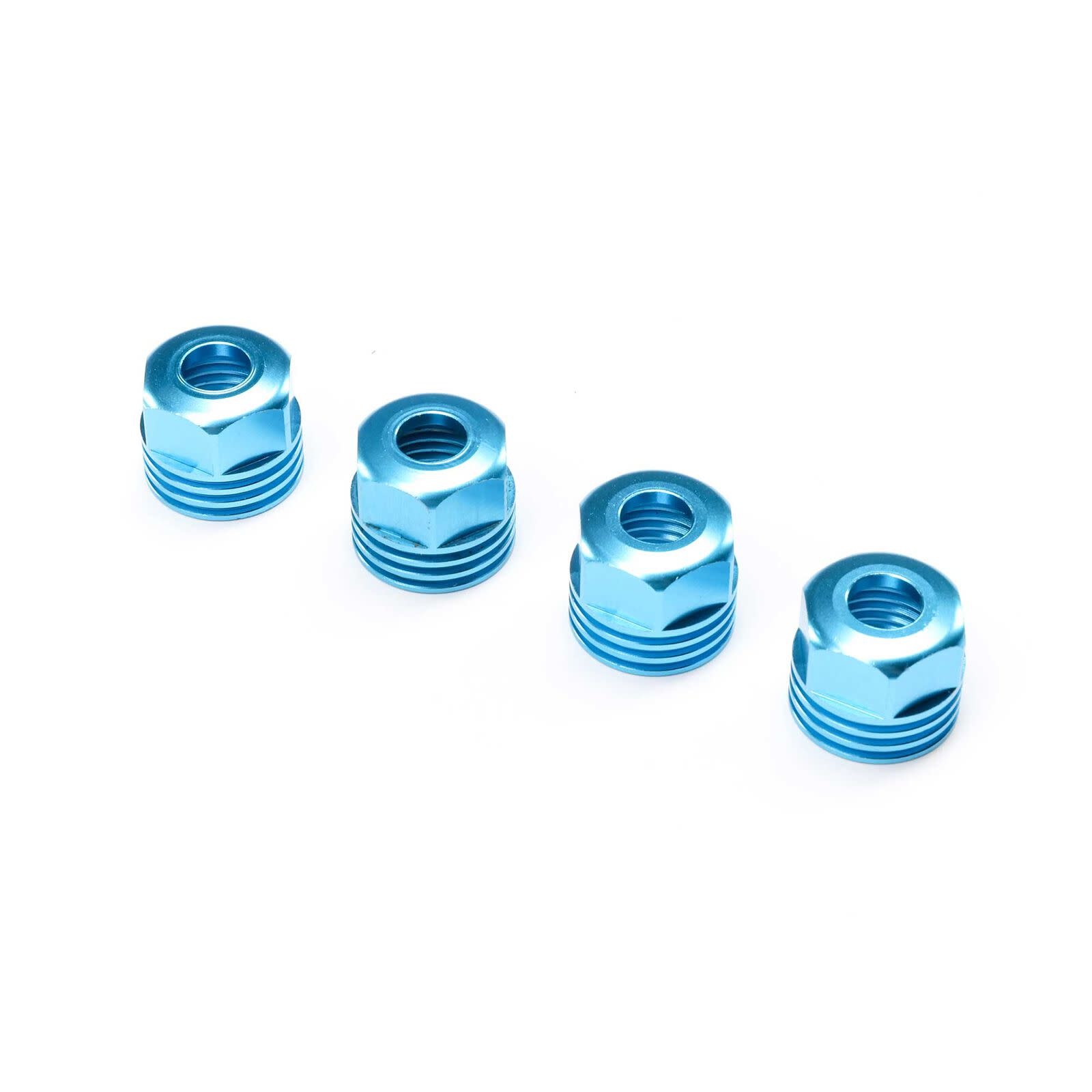LOS253032 LOWER SHOCK CAPS ALUMINUM KING BLUE SBR 2.0