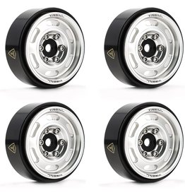 TREAL TRLX003GZ12JP 1.0 BEADLOCK WHEELS FOR SCX 24 VINTAGE TYPE-E SILVER