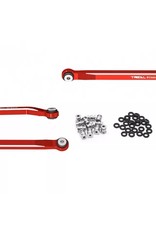 TREAL TRLX003AGWO5V SCX24 HIGH CLEARENCE LINKS FOR DEADBOLT BETTY 4 LINK DESIGN RED