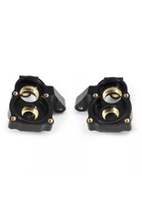 TREAL TRLX003HJGH4P SCX24 BRASS INNER PORTAL COVERS FRONT STEERING KNUCKELS 11G BLACK