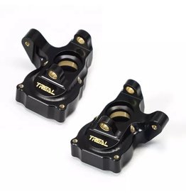TREAL TRLX003HJGH4P SCX24 BRASS INNER PORTAL COVERS FRONT STEERING KNUCKELS 11G BLACK