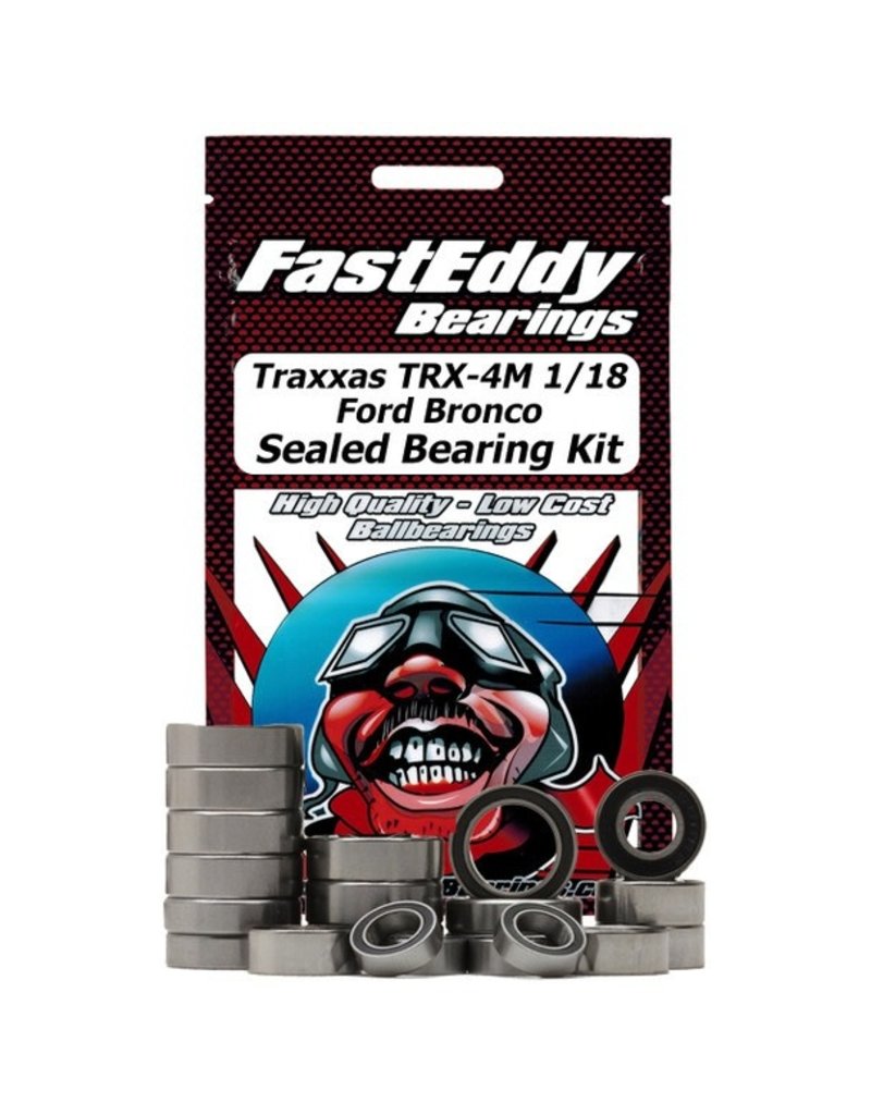 FAST EDDY BEARINGS FED TRAXXAS COMPATIBLE TRX-4M 1/18  BRONCO & DEFENDER SEALED BEARING KIT