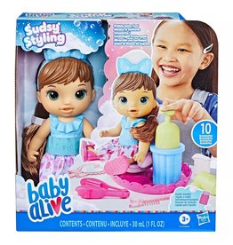 BABY ALIVE HAS F5088/F5113 BABY ALIVE SUDSY STYLING: BROWN HAIR